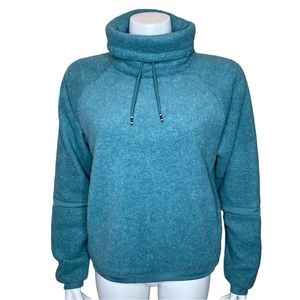 Nike Therma Fleece Long Neck Pullover Sweatshirt S Mineral Blue-Green